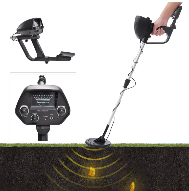 Professional Metal Detector Machine Coil Treasure Hunter High Sensitivity Gold Silver Finder Tool