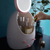 LED Mirror Makeup Storage Box Cosmetic Organizer