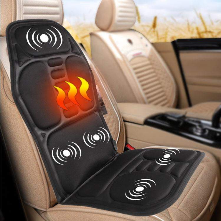 Portable Heated Back Massage Seat Pad for Home and Car