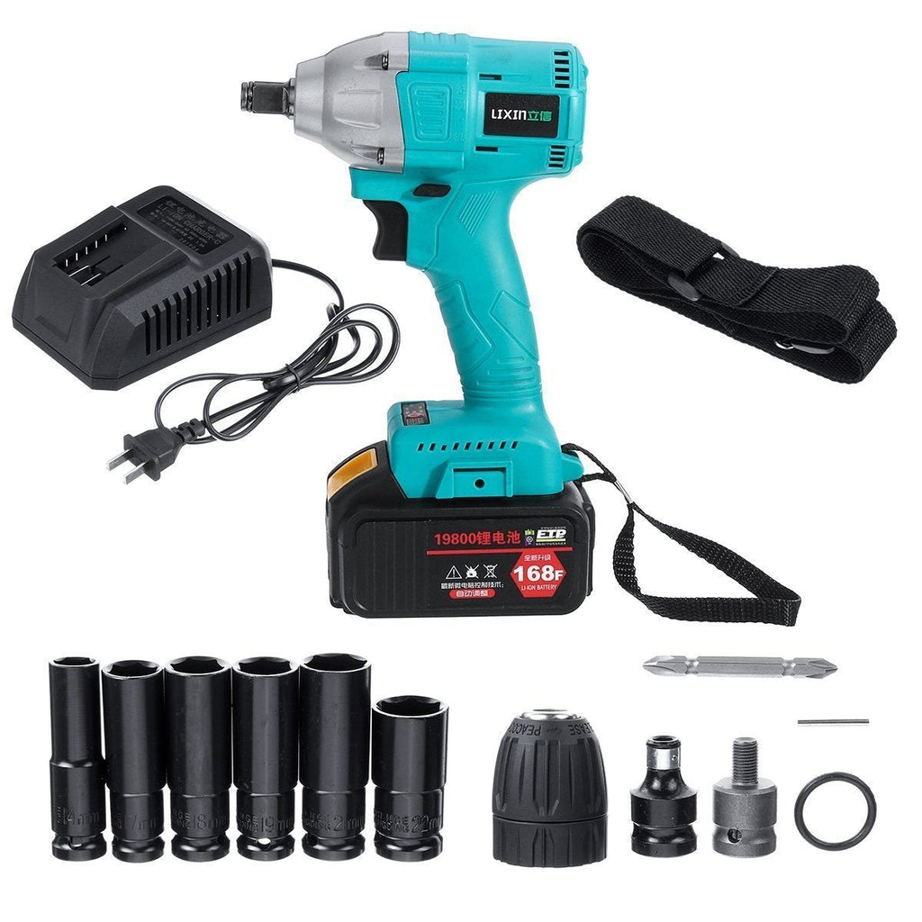 Cordless Electric Impact Wrench with Battery