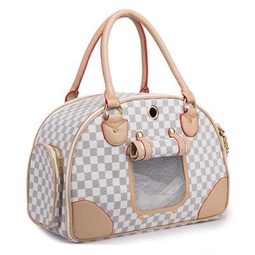 Stylish Checkered Tote Pet Carrier